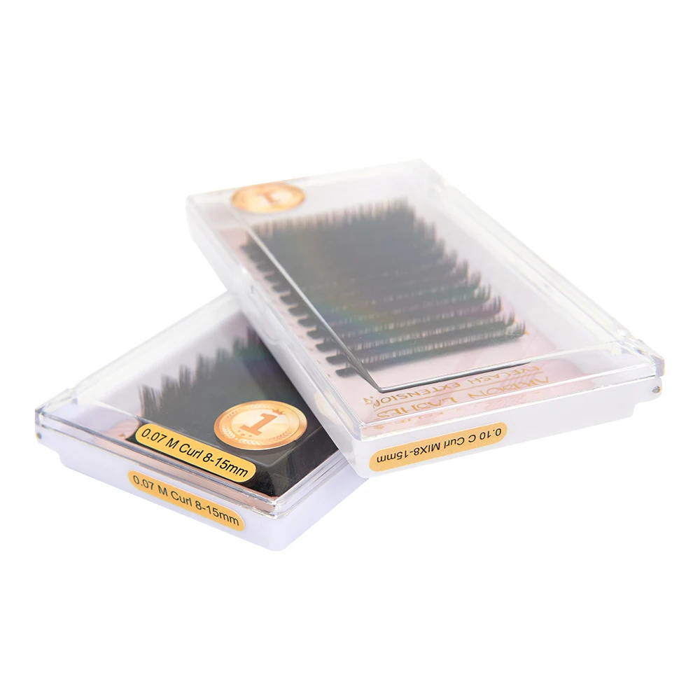 Matte Black 18mm Easy Fanning Lashes Blooming Russian Fan Mink Eyelashes Extension Professional