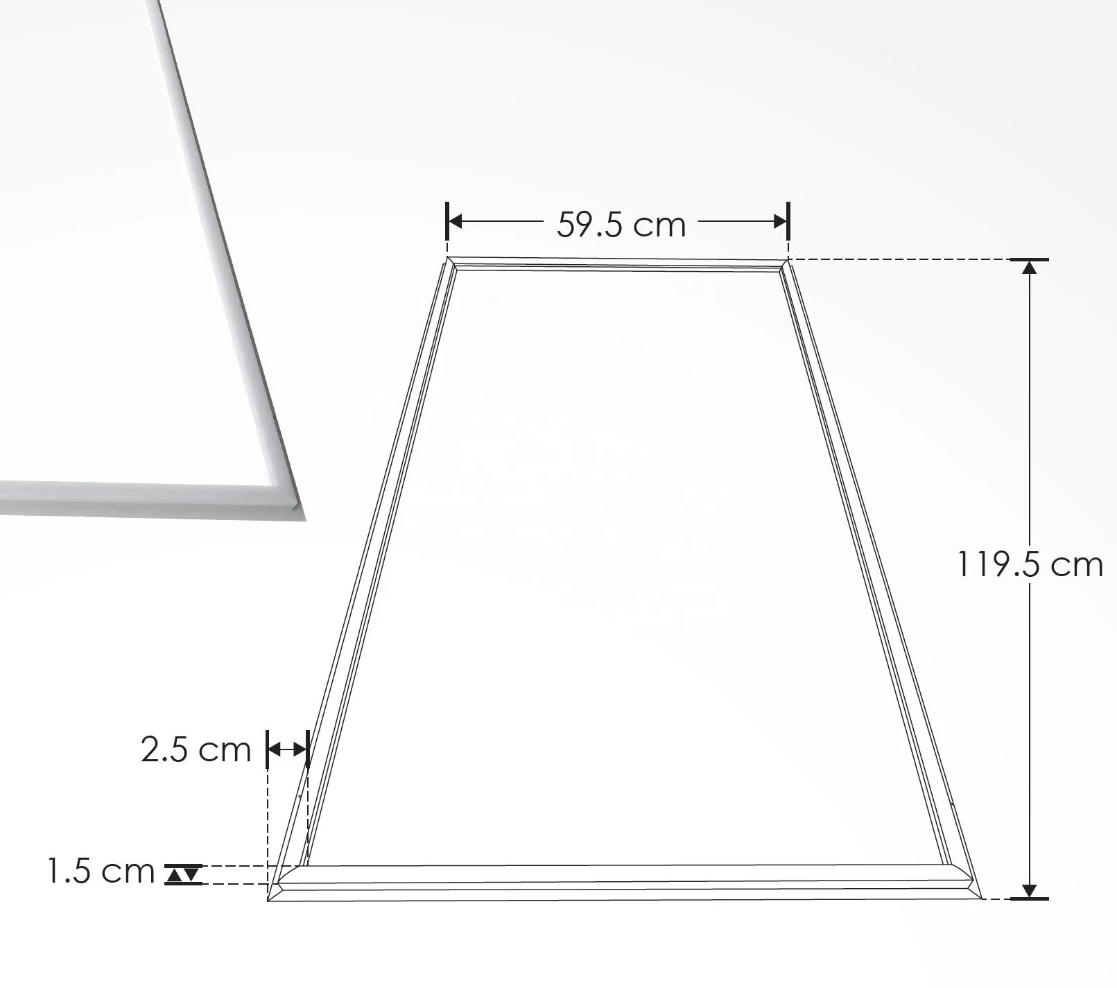 1200X600mm 2x4 led panel light edge lit aluminium flat LED frame Panel Light