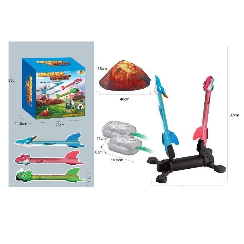 Unisex Special Hot Selling Interactive Dinosaur Rocket Launch Toy Educational Volcano Toy for Outdoor Usage for Boys and Girls
