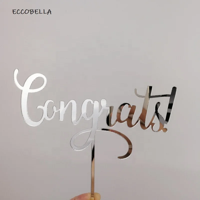 Congrats cake topper acrylic cake topper for pary decoration