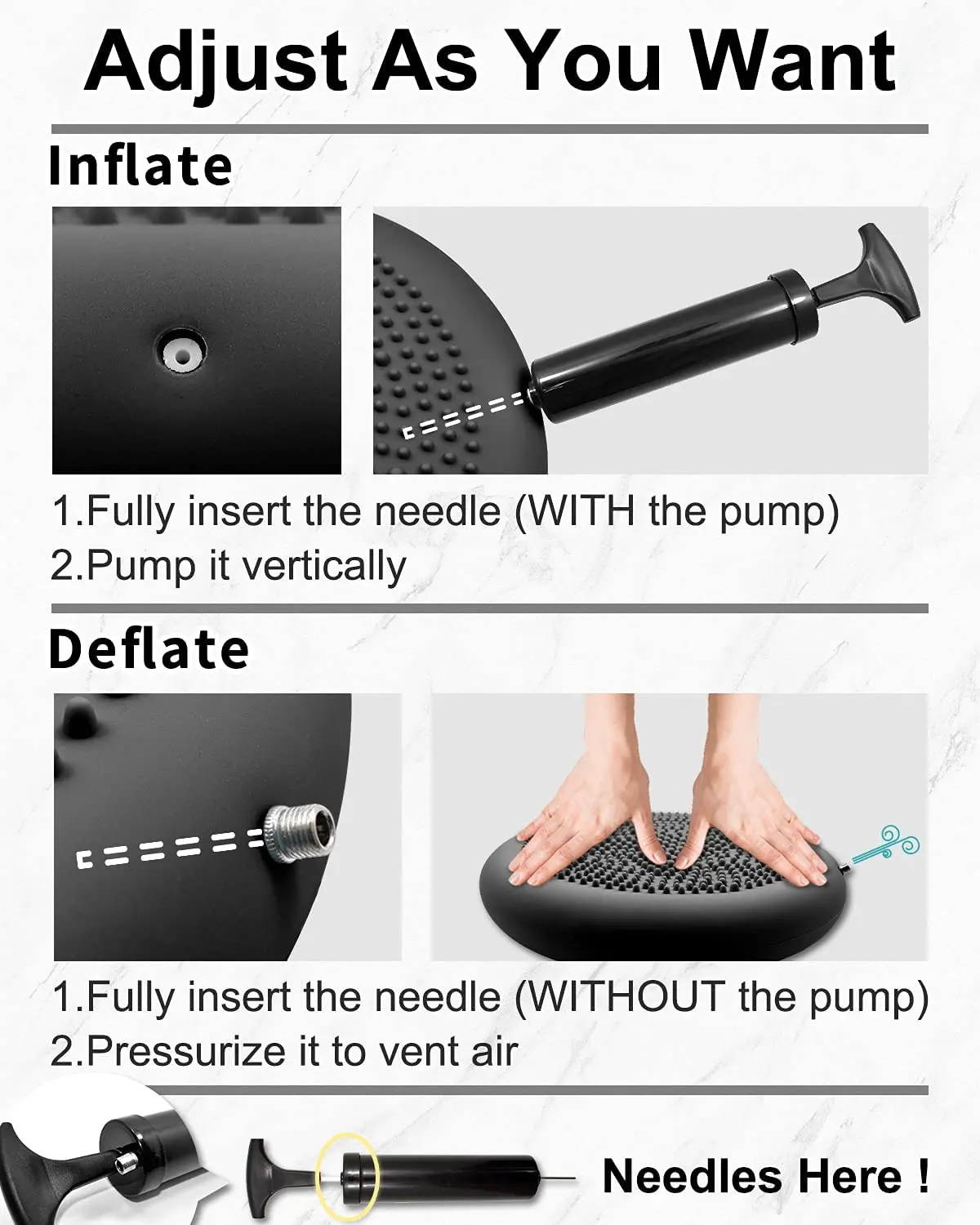 Hot sales best supplier balance cushion Customized Inflatable Wobble Board Balance Disc with hand pump