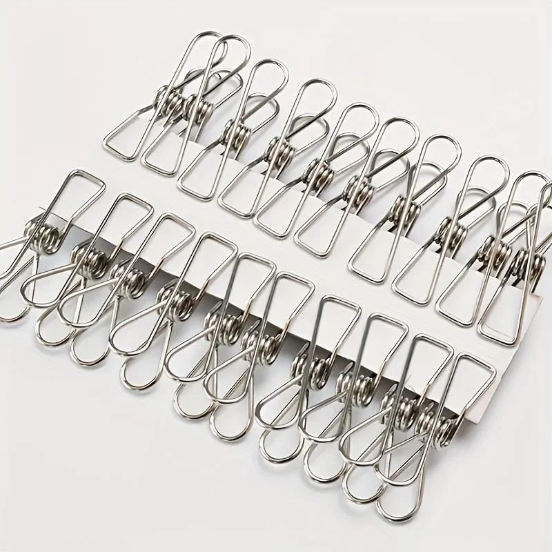 Heavy Duty Pins For Hanging Clothes Stainless Steel Clothespins Metal Clothes Clips Clothes Pegs