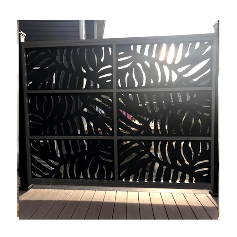 Modern Design Modular Fence Aluminum Metal Horizontal Yard Privacy Slat Fence Panels Outdoor Garden Fence