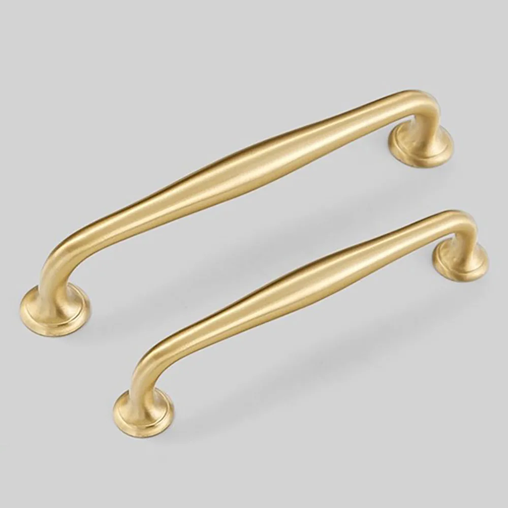 Popular Satin Gold Plated Aluminum Alloy Window And Door Handle Bedroom Furniture Kitchen Cabinet Handle