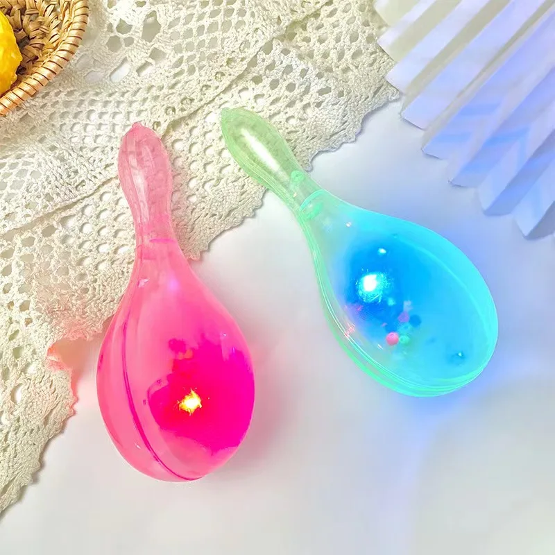 Wholesale Factory Hot Sale Multi Color LED Plastic Maraca Flashing Maraca Party Fun Maker Light Up Maracas Party Supplies
