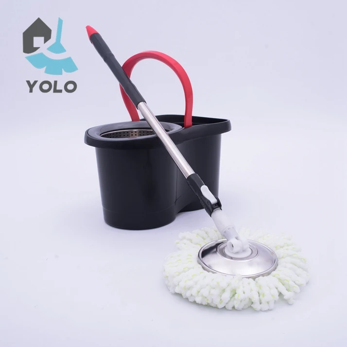 Extensible Telescopic Steel Handle Swivel Magic Mop Spin with Bucket