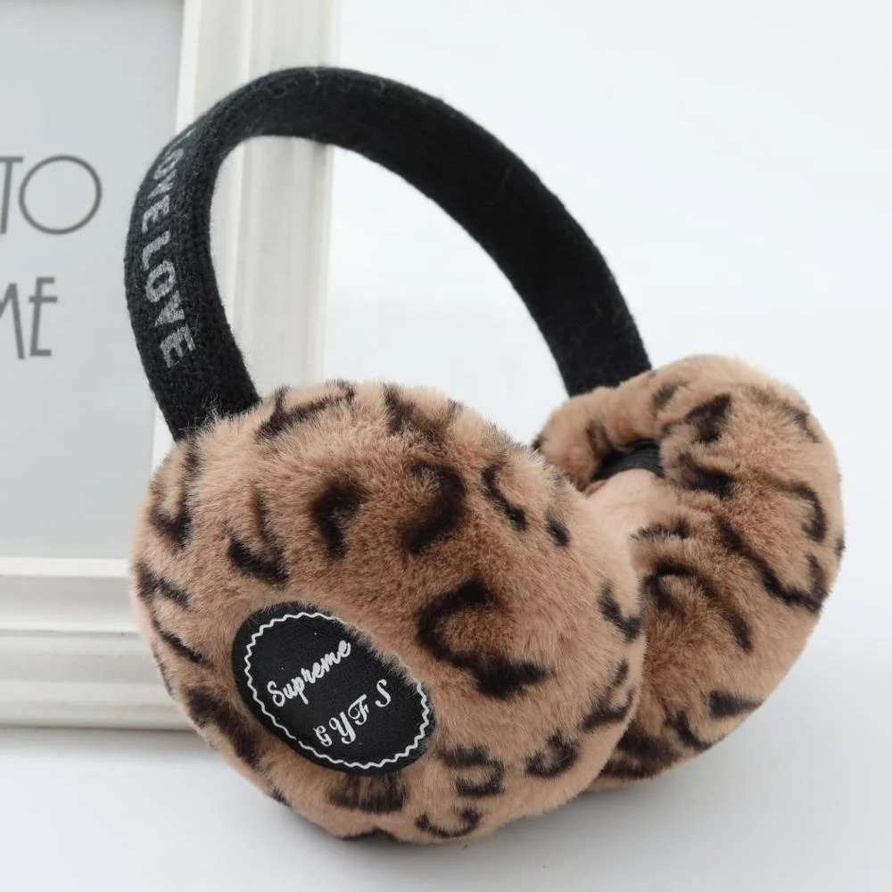 wholesales Winter leopard print fur wireless earmuff