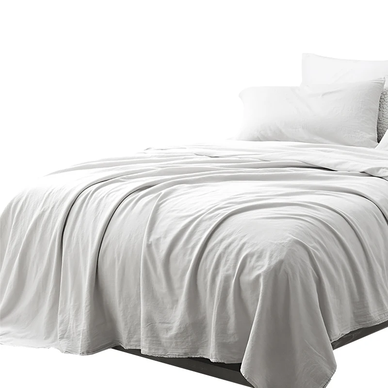 Комплект постельных принадлежностей набор 4 шт. из трех линий с вышивкой мягкого матового микрофибры легкого полиэстера размера «Queen-Size»