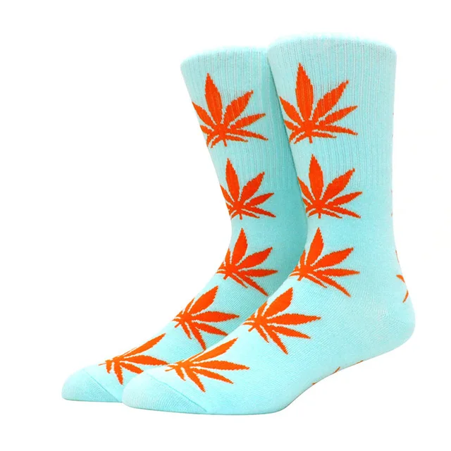 Whale Professional Skateboard Socks Weed Leaf Socks Casual Colorful  Fun Tie Dye Maple Socks in Stock