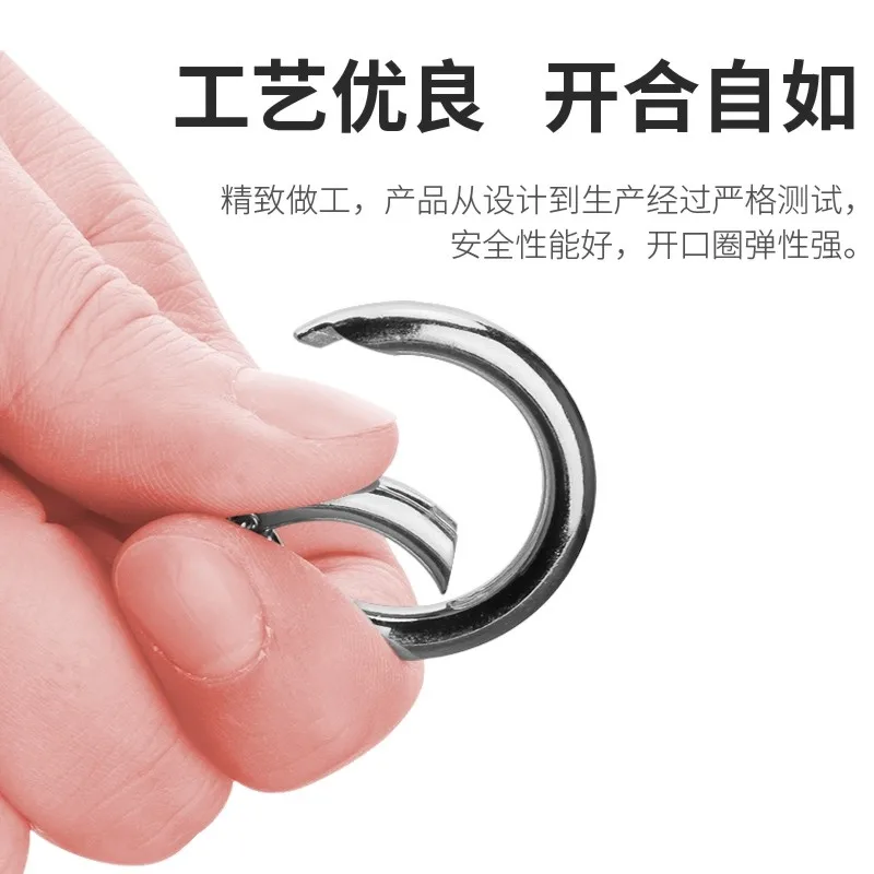 Luggage  handbag wallet metal spring door  O-ring clip open key chain  metal spring ring clip P/T