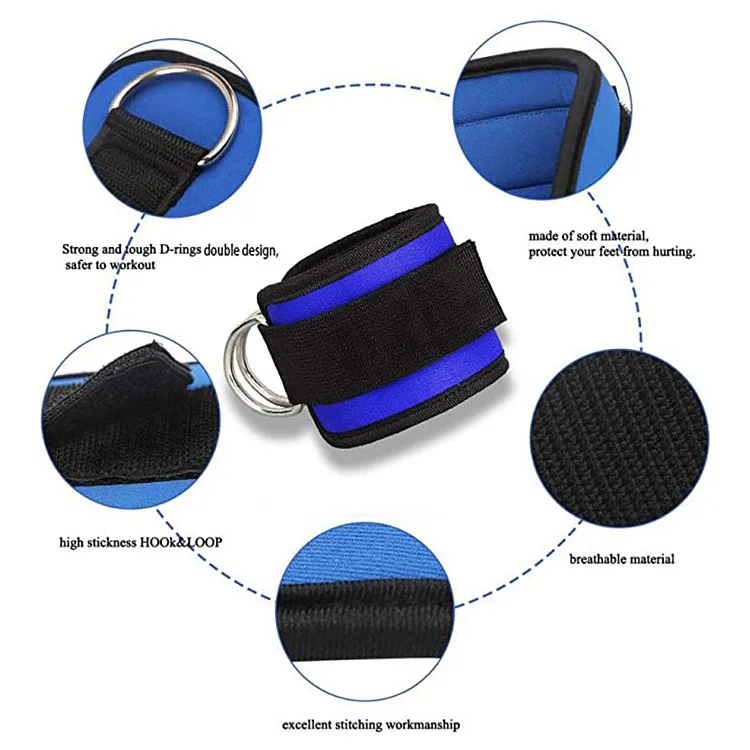  Adjustable padded Ankle Straps for Cable