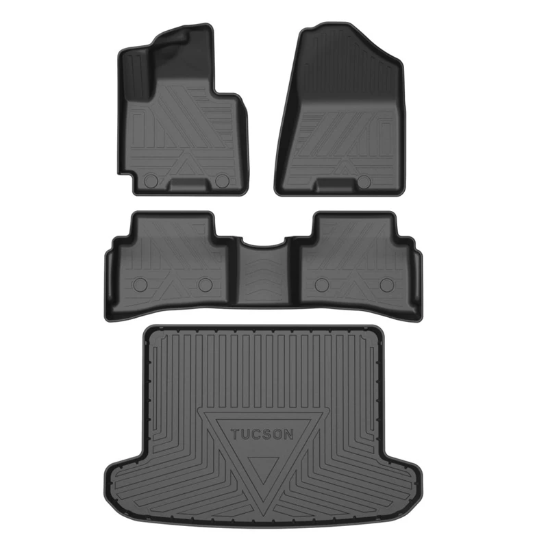 Luxury anti slip waterproof custom black 5d car mat for Hyundai Tucson