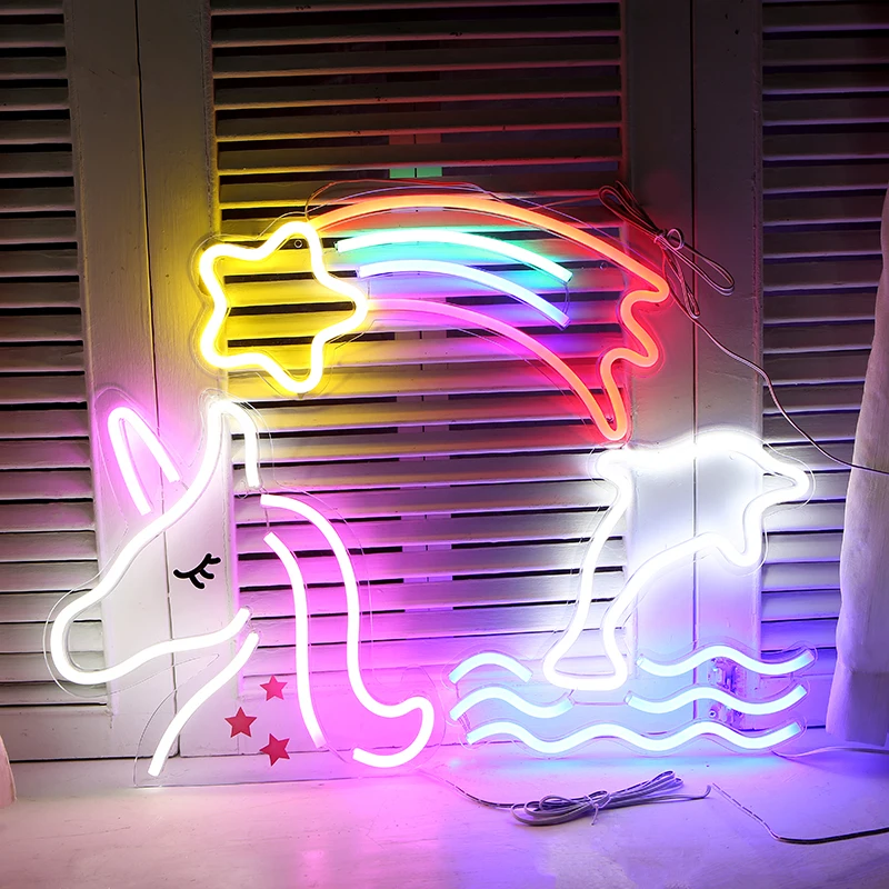 
2020 new product neon tube sign lighting USB decorative acrylic led neon light back panel custom wall light lamp led tube 