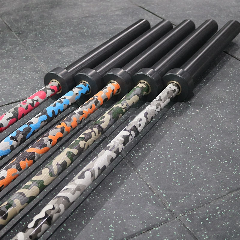 Leadman 25kg 45lb 220cm 7 fit hard chrome barbell bar 7 foot bar customized color camo barbell bar