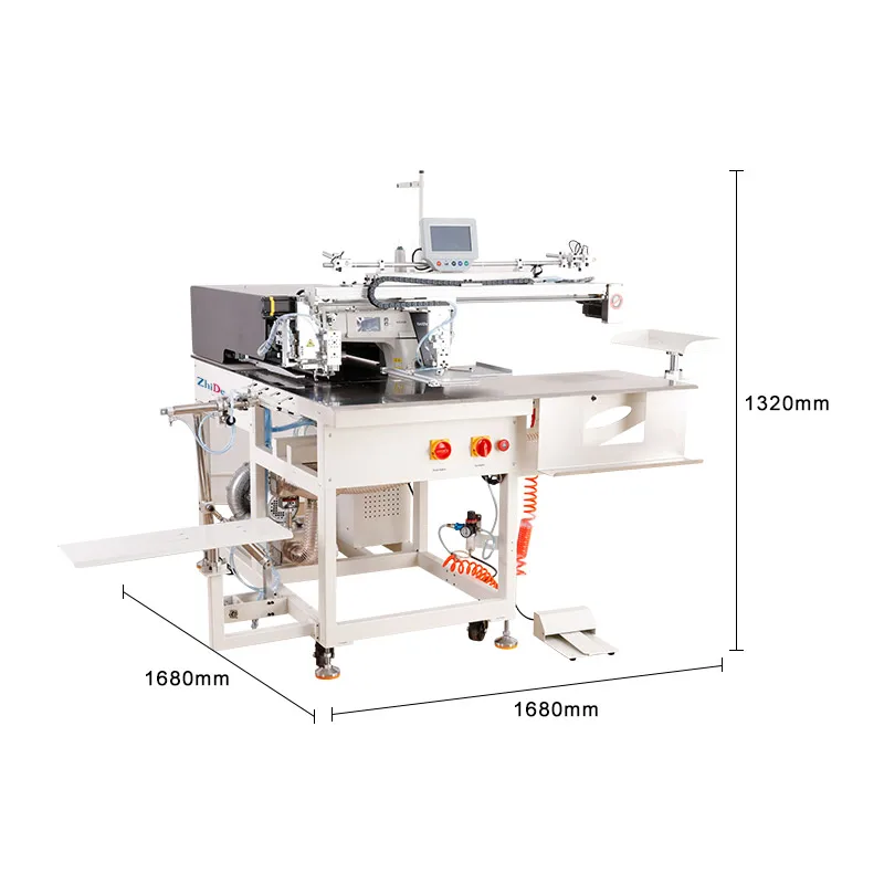 Programmable user-friendly automatic industrial polo shirt front placket sewing machine for clothing