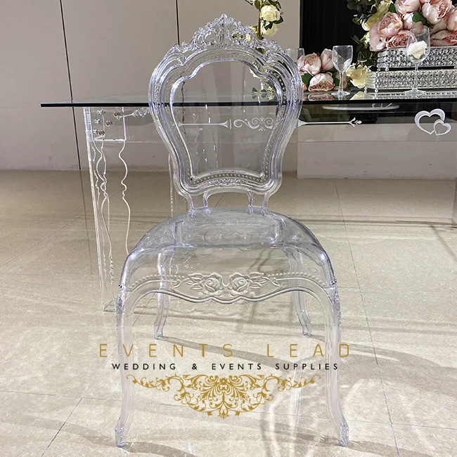 
elegant party events used for wedding crystal clear plastic acrylic wedding chair 