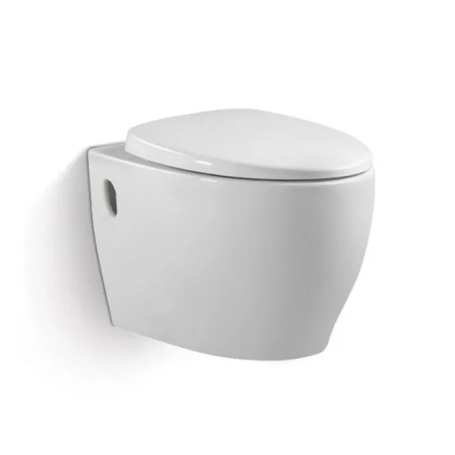 KD-04WT In Stock Chaozhou Bathroom Ware Ceramic Washdown One-piece Toilet on Wall P Trap Mode Oval Shape Water Closet Bowl