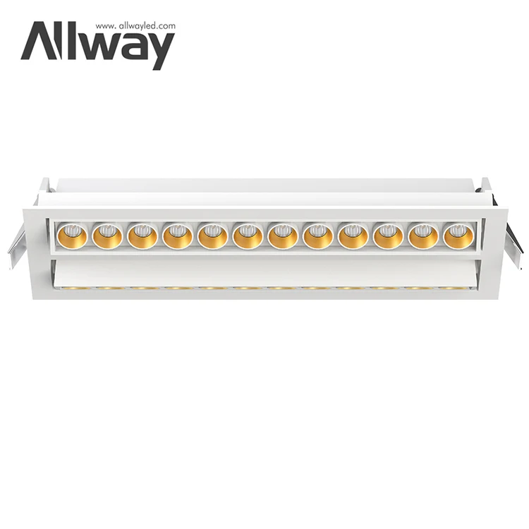 Allway Hot Sale SKD Aluminum Recessed Indoor Ceiling Led Linear Spot Ceiling Lighting 40 Watt LED Downlight