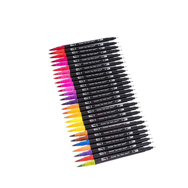 LISI 12/24/36/48/60/72/100 Colors Dual Tip Brush Marker Pens Art Markers With Fine And Brush Tip Coloring Markers For Adults