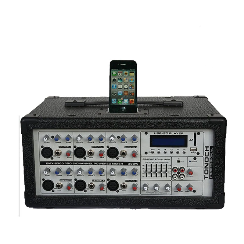 Профессиональный аудио микшерный пульт с USB, память SD, ЖК-плеер, 5 полосным эквалайзером andbt.