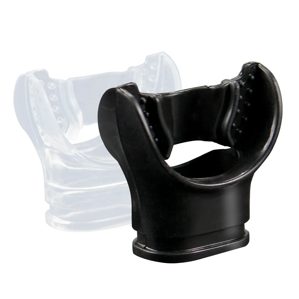 Scuba Diving Black Silicone Octopus Snorkel Mouthpiece Diving Equipment Silicone Mouthpiece Snorkeling Tube