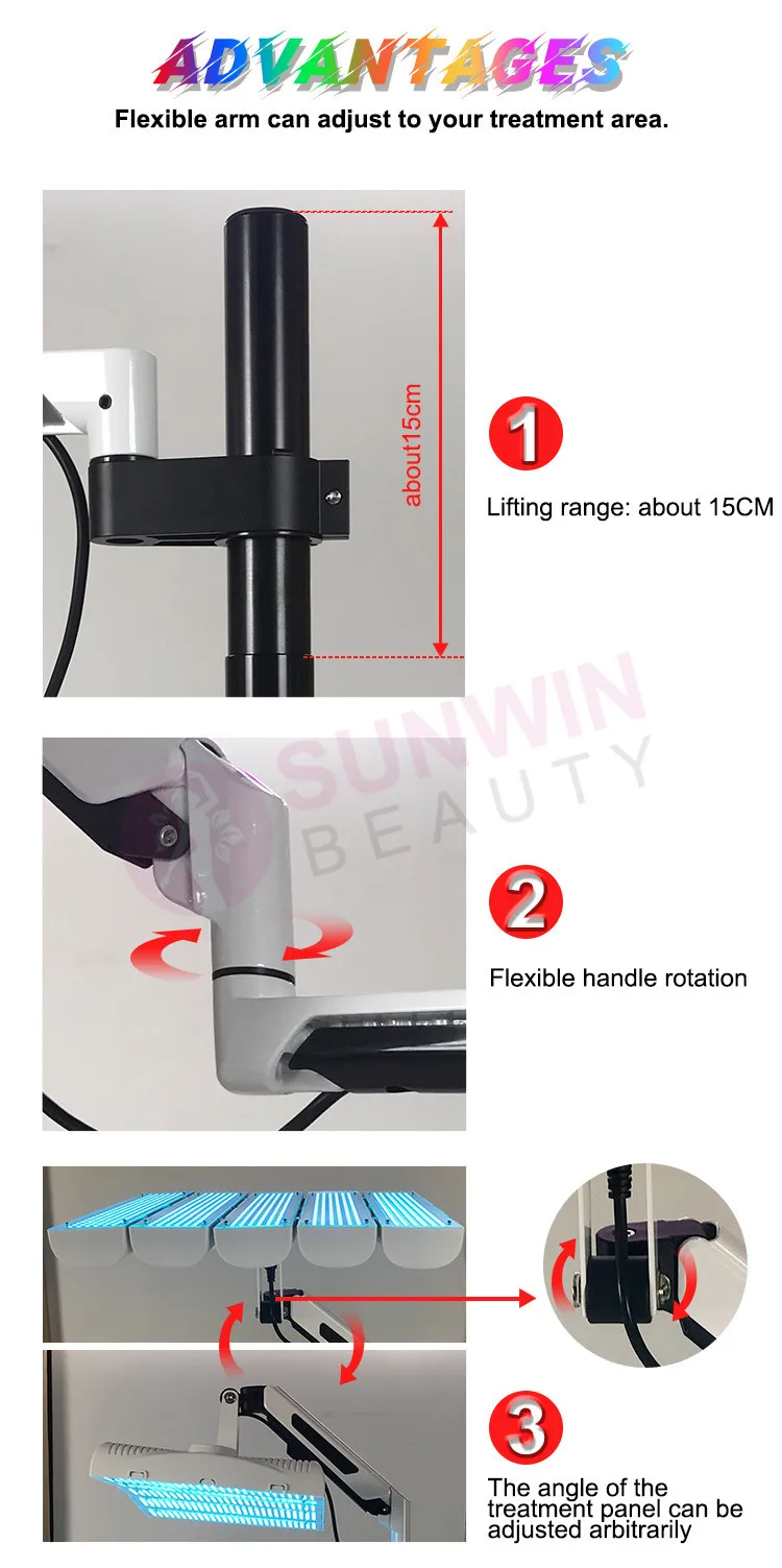 2024 Full Body Care Led Pdt Light Therapy Anti-Aging Red Light Therapy 7 Colors Facial Pdt Led Photon Light Therapy Machine