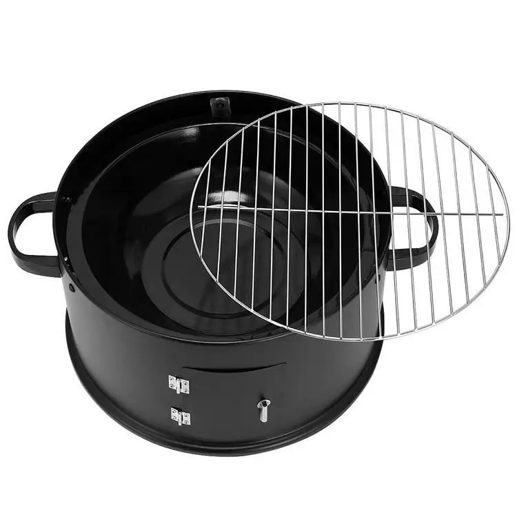 Black Chimney Three Layers Charcoal Stove Cooking Heating Grill