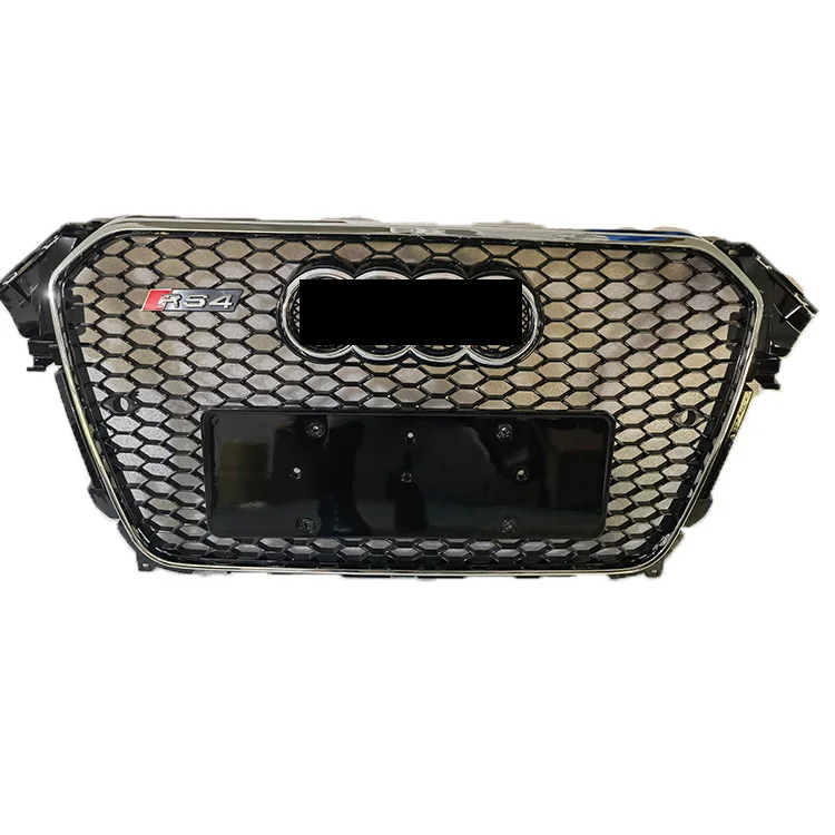RS4 Front grill for A4 S4 B8.5 glossy black RS4 radiator center honeycomb bummper grill for Audi A4 S42013 2014 2015 2016