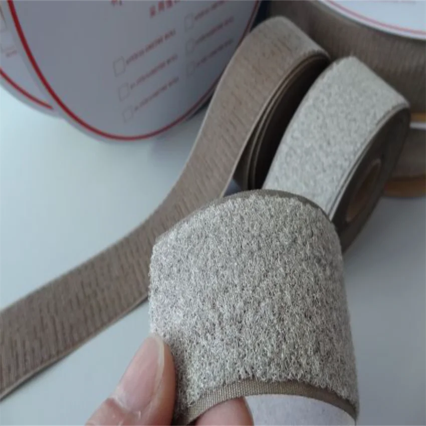 Hook-and-loop stitching custom to prevent static electricity from generating fasteners nylon fabric hook and loop