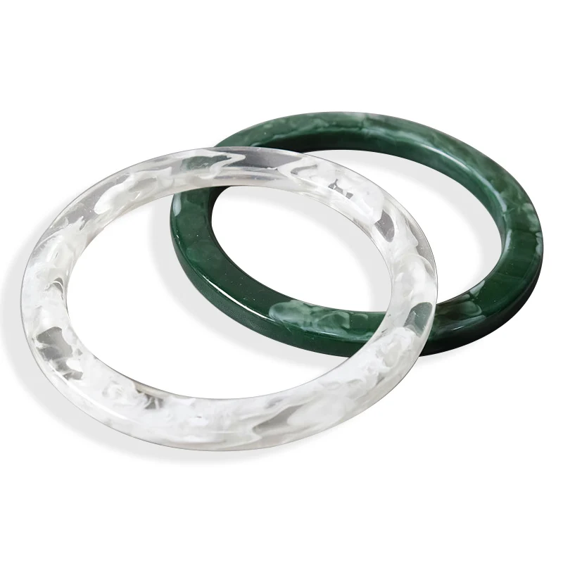 Acrylic Resin Bag Parts Fashion Ladies Purse Plastic Round Circlet Replacement Handle For Handbag Accessory