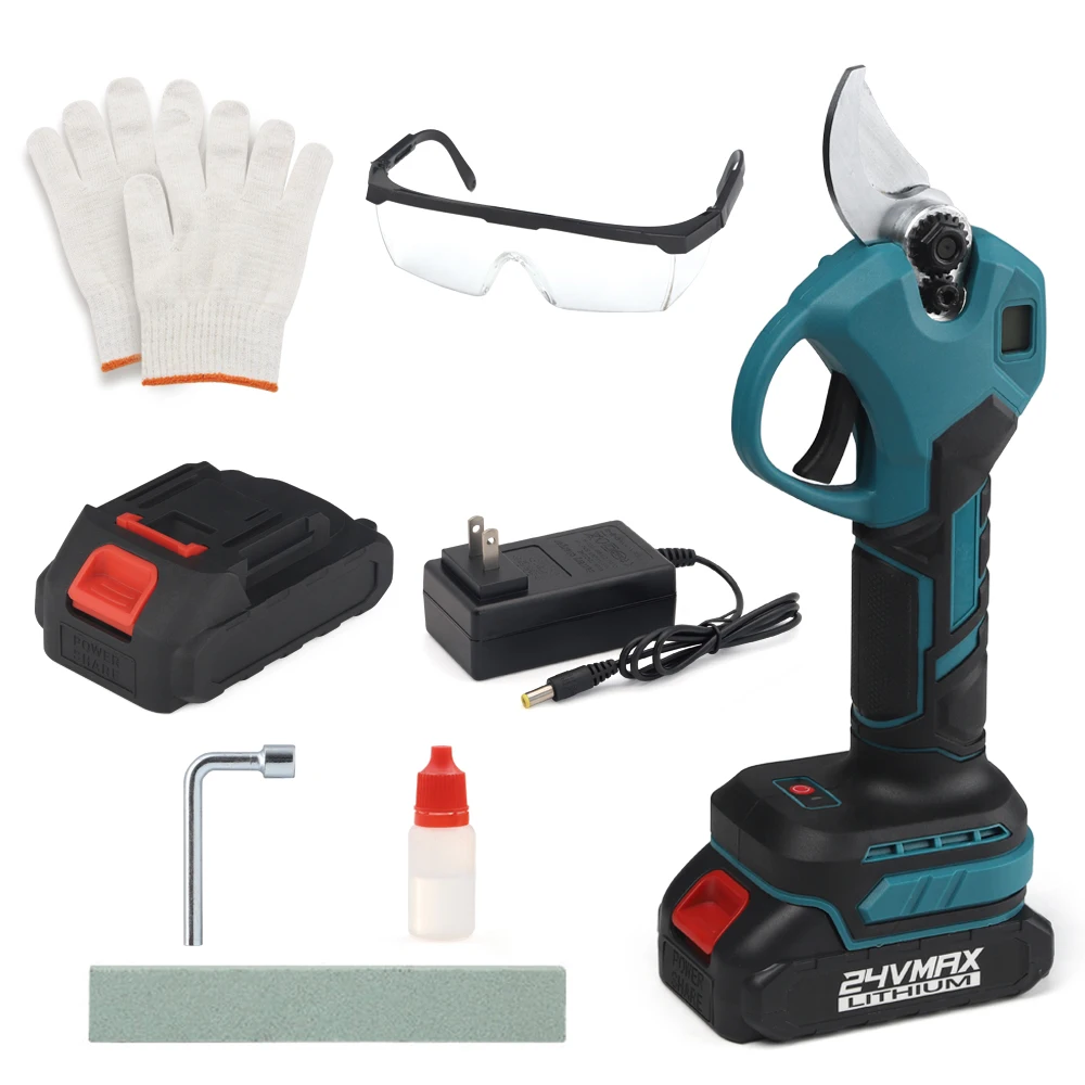 25mm professional electric pruner electric vineyard Sk5 Blade Pruner China Cordless Ratchet Pruning Shears