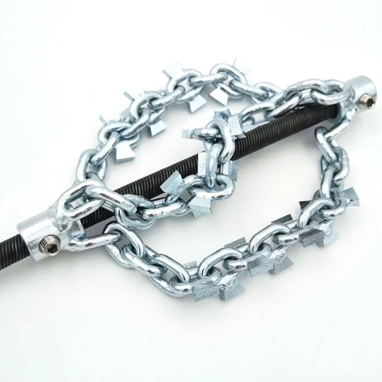 
LEADFEN with carbide-tip drain cleaning cutter DN125mm pipe cleaning knocker 8mm flexible push snake cable pipeline dredge tools 