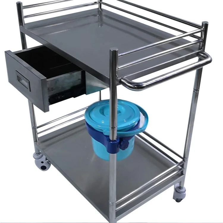 
Stainless Steel Medical Patient Surgical Instrument Trolley 