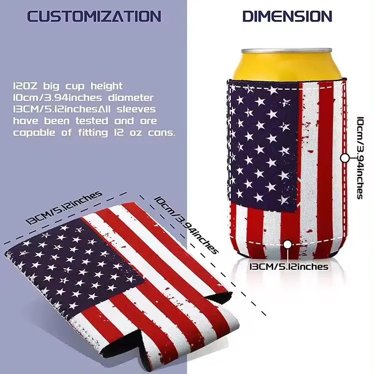 Custom Design 3mm 5mm Neoprene Stubby Holder Beer Can Cover with custom logo can cooler Personalized Sublimation Can Cooler