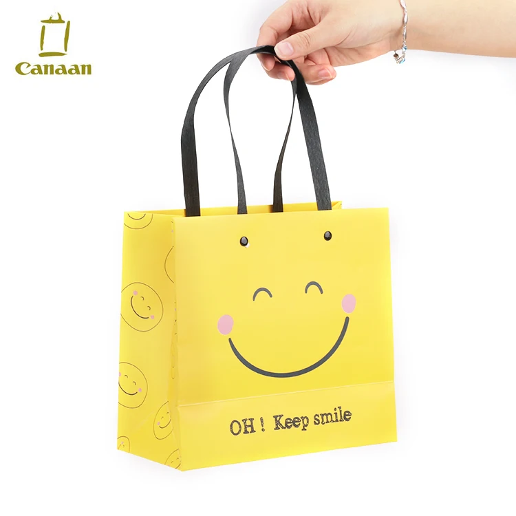 Custom Logo Kraft Christmas Promotion Birthday Gift Kraft Yellow Paper Bag