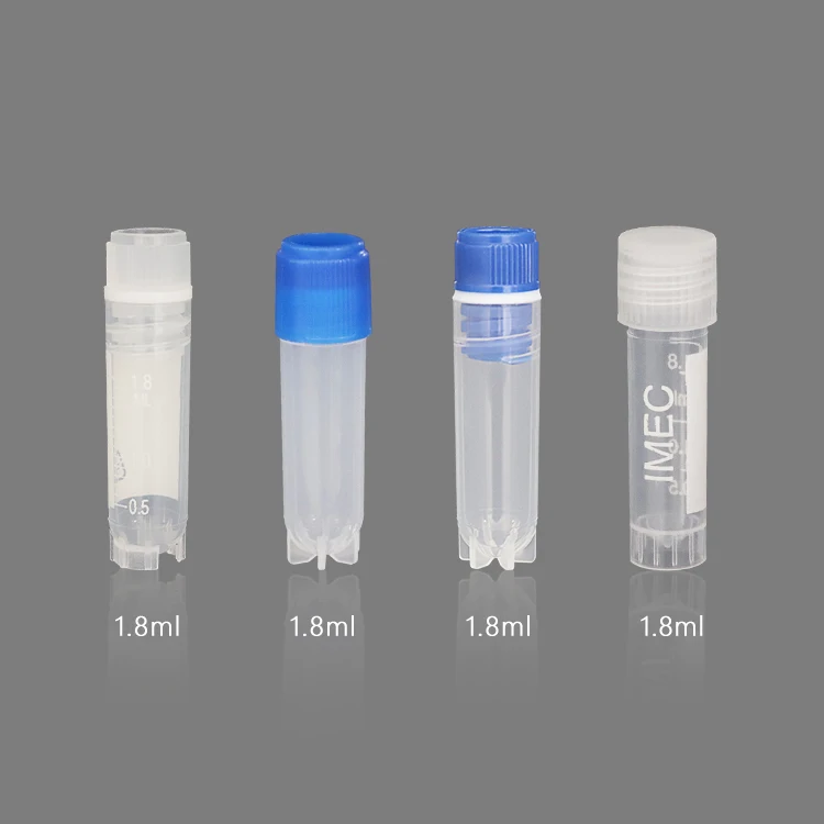 Transparent 1.5ml cryovial tube cryotube with external screw cap