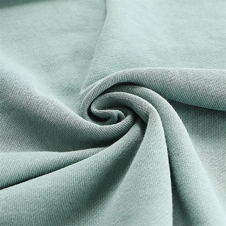 QS6230 Direct Factory High Quality 300 GSM 100% 21S Cotton Fleece Fabric French Terry Fleece Fabric for Clothing Hoodies Fabric