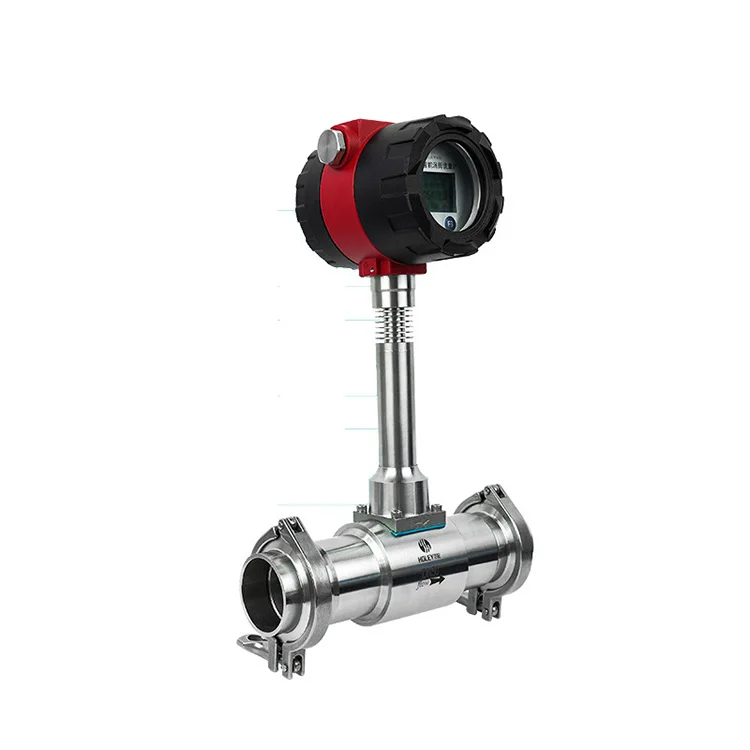 Flange vortex flowmeter flow meter digital steam type compressed air oxygen gas vortex flow meter