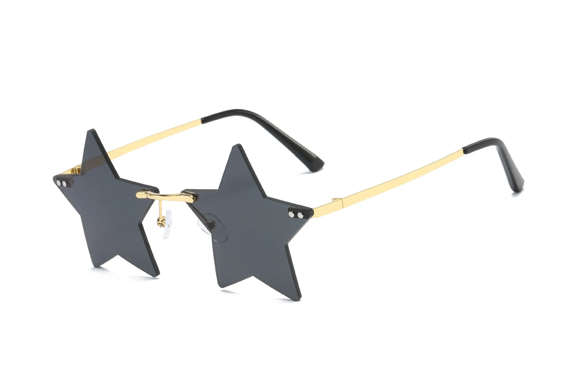 Daihe MJ-053 pink five-pointed star metal fashion Korean large frame custom sunglasses uv400 hip-hop