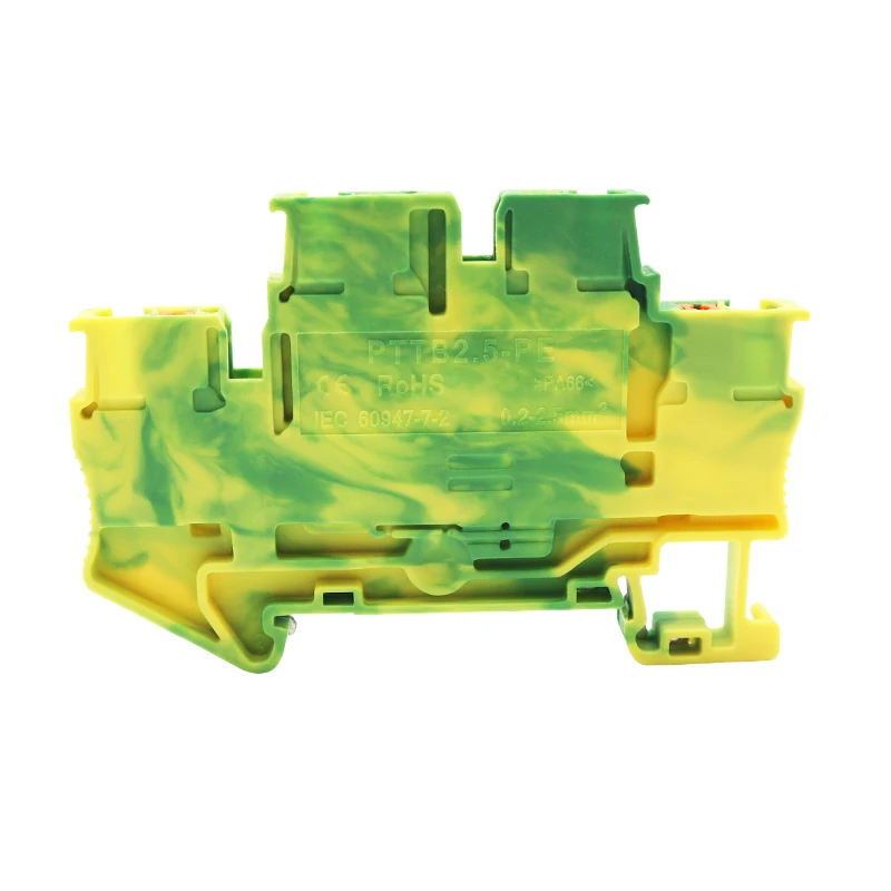 Cloy High quality terminal block connector PTTB2.5-PE din rail terminal block  self-produced terminal blocks