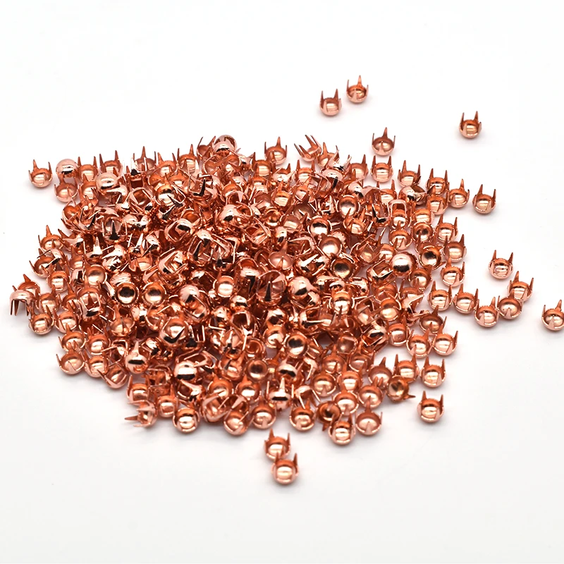 2-10mm brass copper claw studs nails rivet iron metal round mushroom  dome head four claw nails for bag leather belt