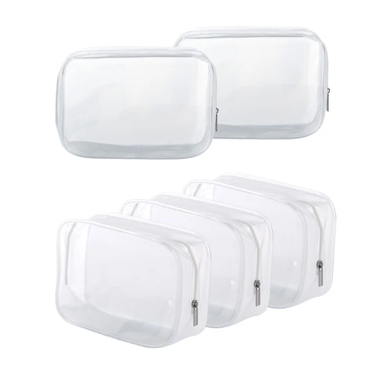 
Transparent Waterproof Zip Makeup Bag Travelling Fashion Clear PVC Cosmetic Bag  (62461044177)