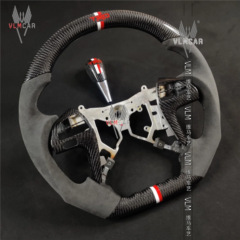 Private custom carbon fiber steering wheels/Trims for Fortuner/Innova/Hilux  with Trd color strip