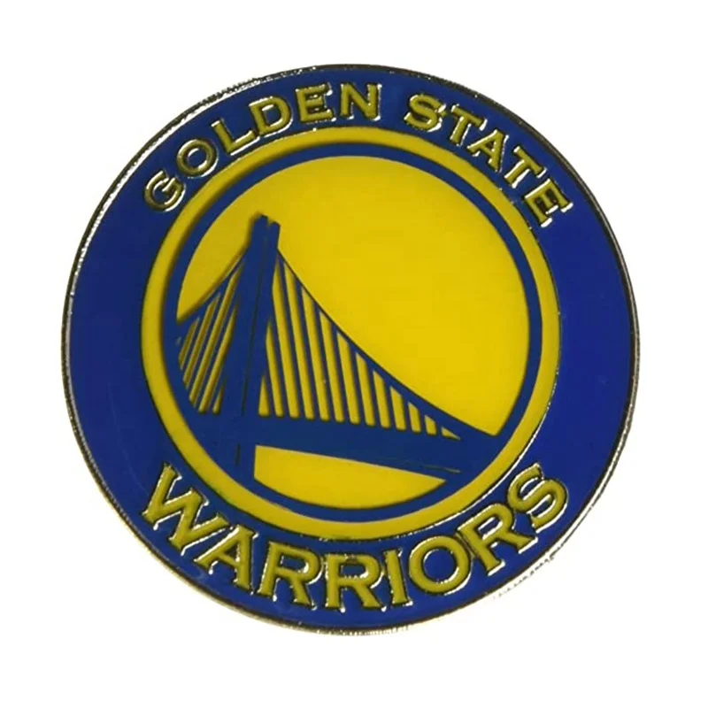 Custom American Wholesale Basketball Team Golden State Warriors Team Logo Pin Badge Gift for Sports Personnel