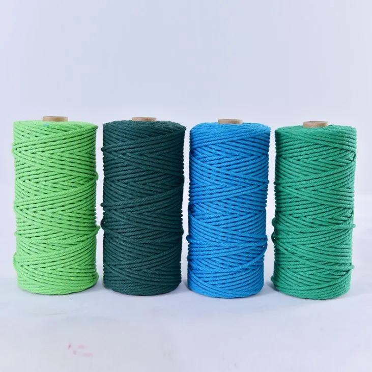 Macrame Cotton Yarn 3mm Hand Knitting Crochet Yarns DIY Polyester Macrame Cord Rope Cotton Yarn Wholesale