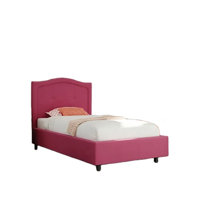 new arrival factory price single twin size children polyester fabric beds for kids home furniture