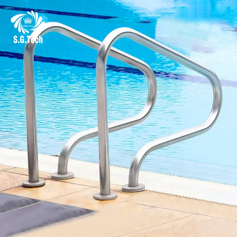 Water Crown Durable Stainless Steel 304 Pool Ladder Durable Pool Side Armrest Handrail Swimming Pool Equipment