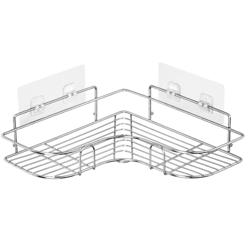 Shower Caddy Adhesive shelf Storage Racks Stainless Steel Waterproof Shower Basket For Bathroom