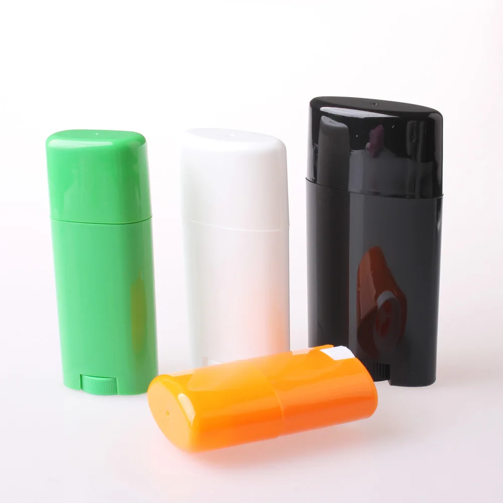 Oval Shape PP Material Twist Up 15ml/40ml/50ml/75ml deodorant stick container for Personal and Skin Care