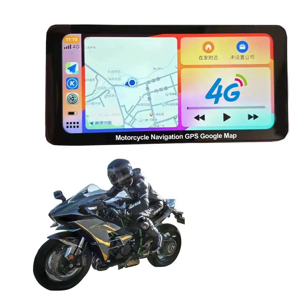 Navigation Gps Motorcycle With Carplay Screen Bt Waterproof Android Auto Portable Motor Navigator Carplay Motorcycle System Gps